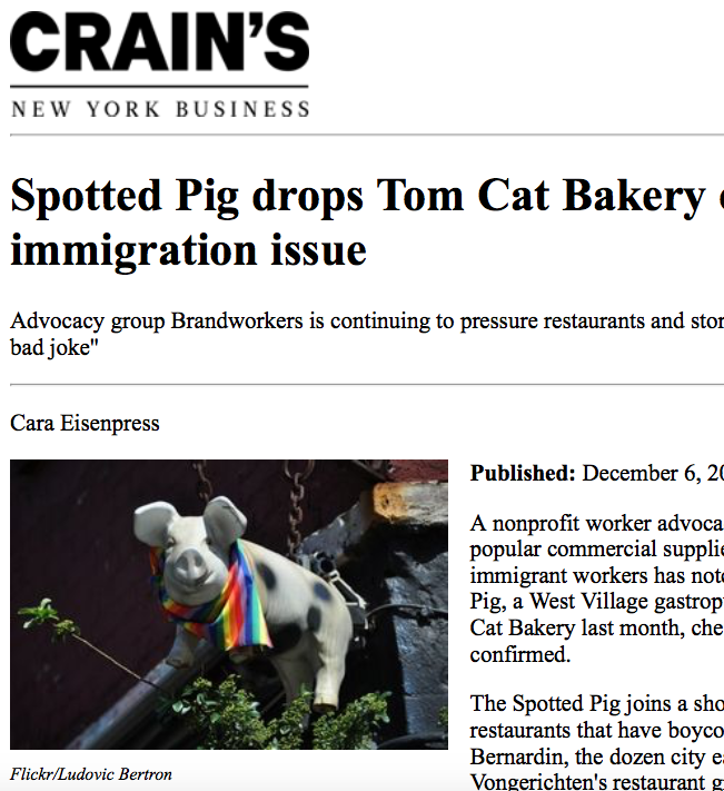 Jean-Georges Drops Tom Cat Bakery as Growing List of Prominent NYC Restaurants Join Immigrant Workers’ Campaign