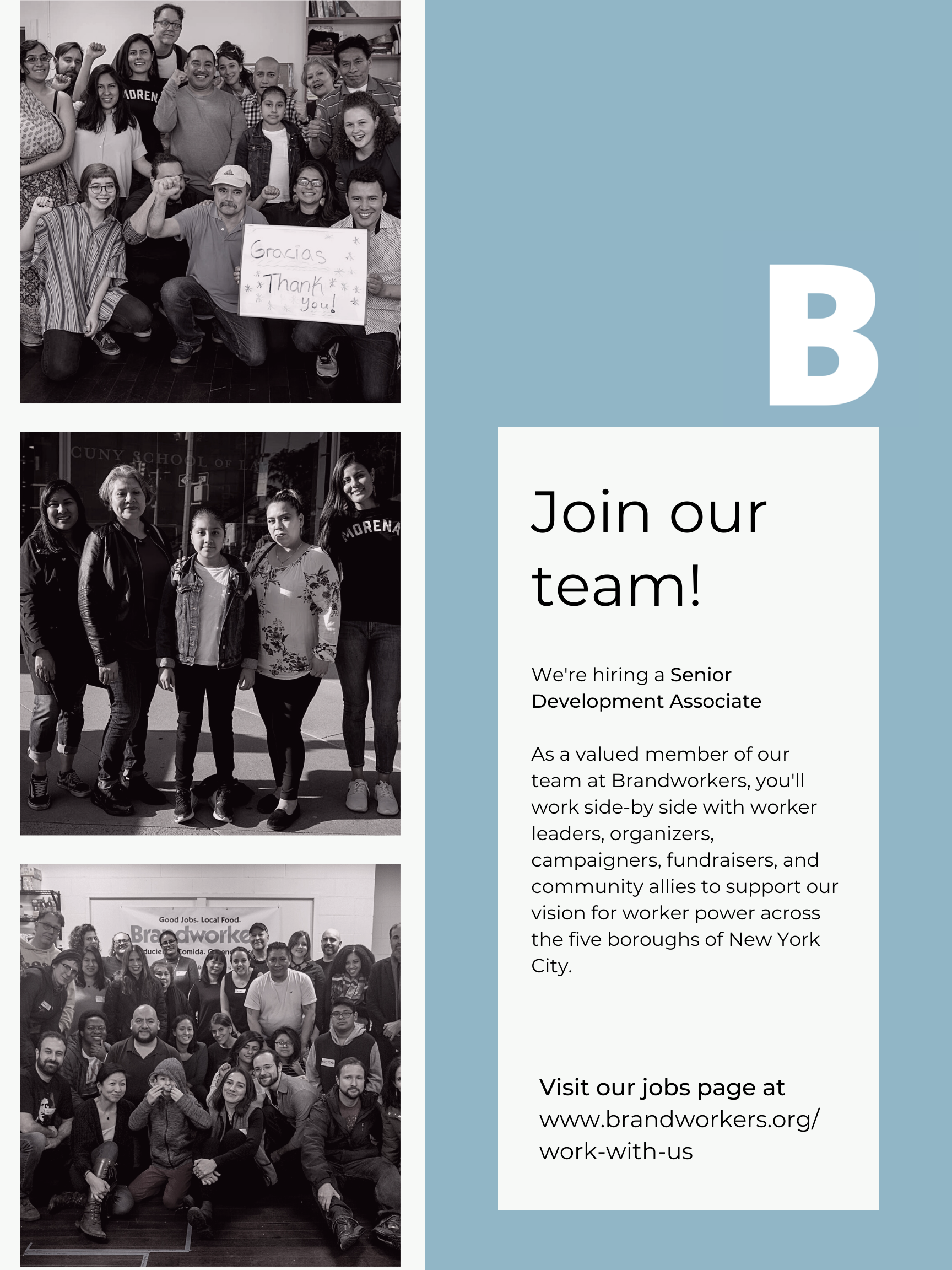 Join our team! Join our team!